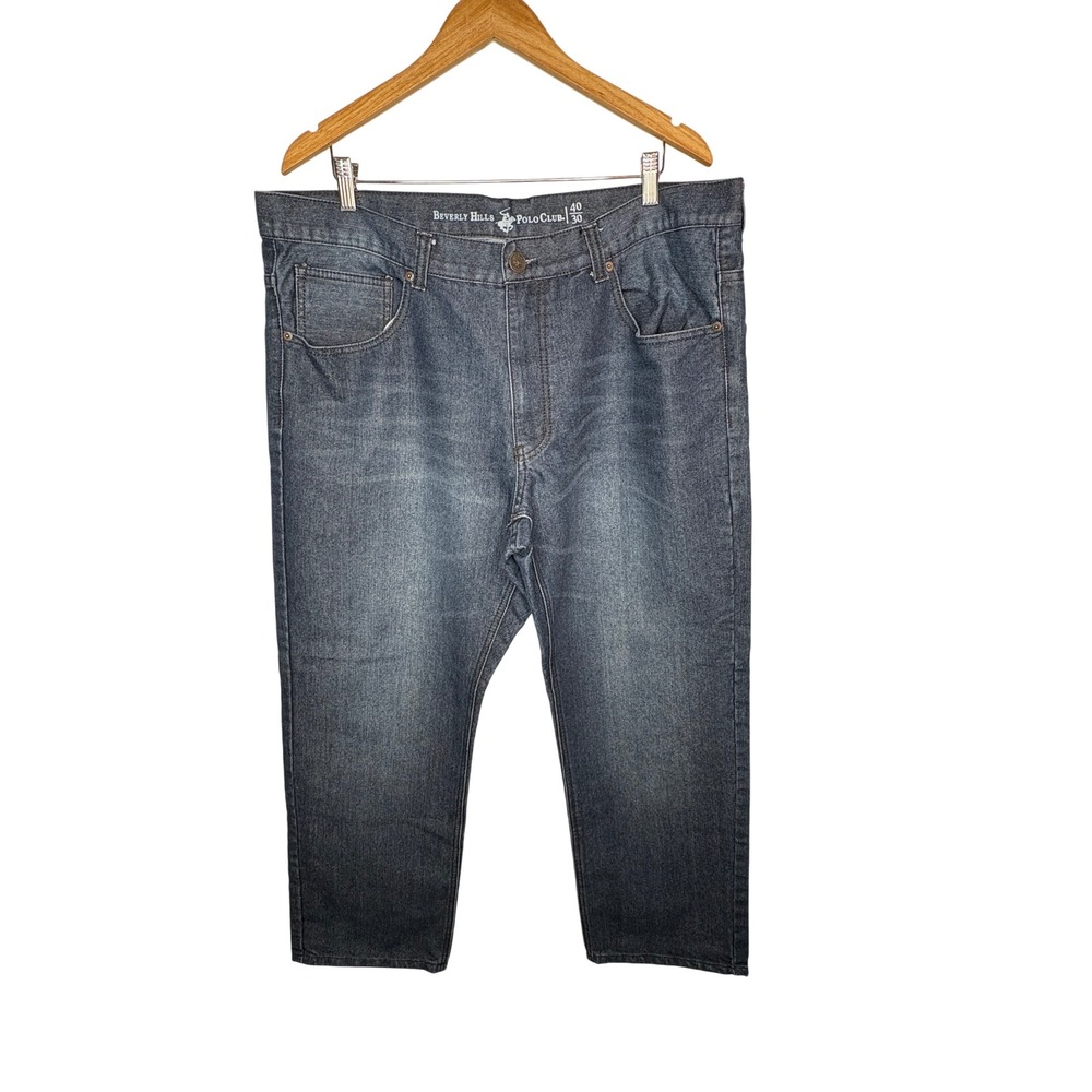 Beverly Hills Polo Club Jeans Mens‎ 40x30 Dark Wash Straight Leg Denim Casual